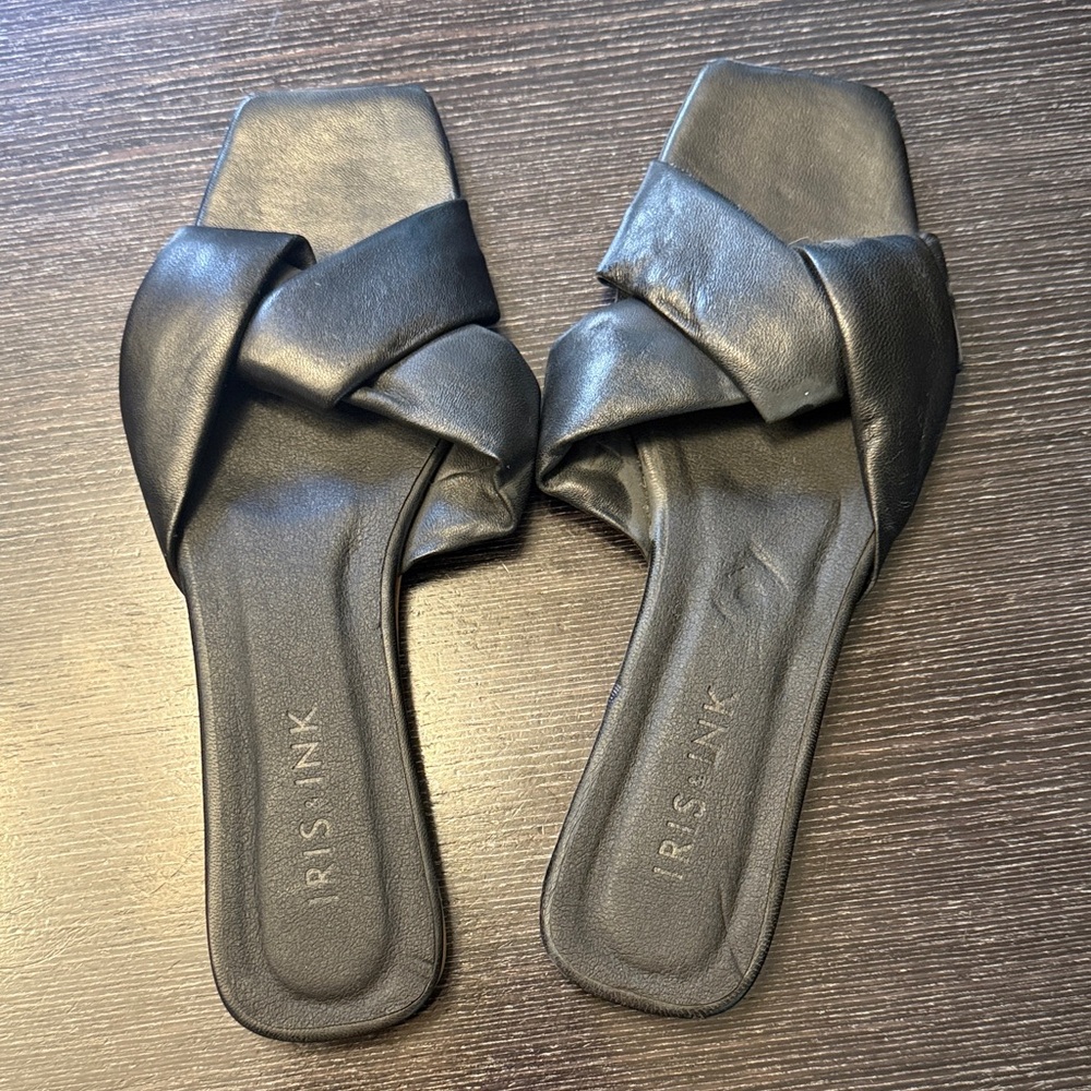 Iris & Ink Black Women's Sandals